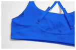 Backless Yoga Bra Woman Gym Tops Sports Bra Strap Cross Back Womens Underwear Adjustable Shoulder Strap Inner Padded Yoga Vest