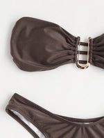 Women Bikini Sets Two Pieces Swimsuit Female Metal High Waist Sexy Bikini Bathing Suit Monokini Swimwear Women Biquini Bakini