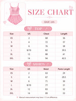 Women's Pajama Set Solid Color Camisole Crop Top and Ruffle Shorts, Sleeveless Soft Sleepwear, Summer Loungewear Outfit