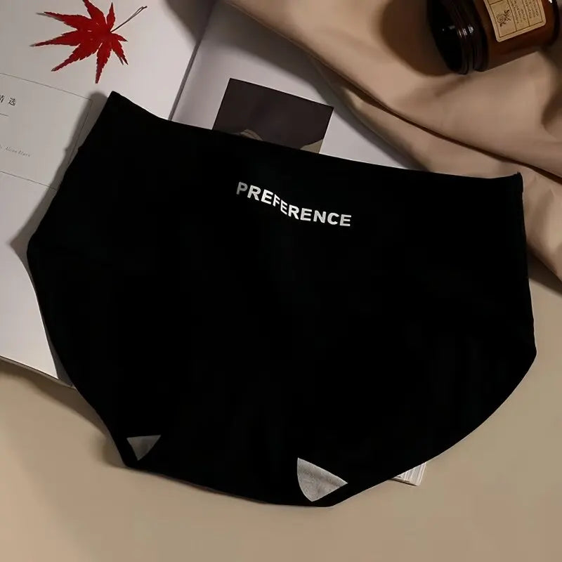 3Pcs/Set Women Soft Cotton Panties Mid Waist Briefs in Warm Tan Minimalist Intimates Breathable Stretch Underwear Size M-2XL