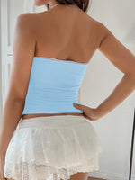 Spring Summer Women's Top Basic Bow Crop Top Lady Sweet Casual Tank Top Vacation Beach Dress up Korean Blouse Female Clothes