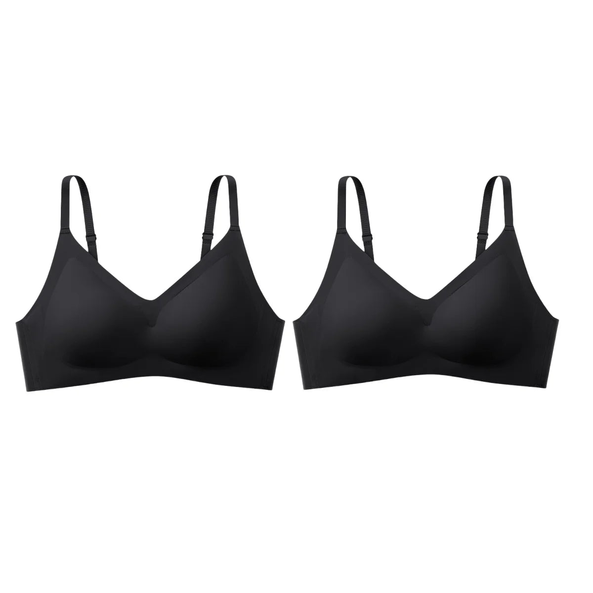 2Pcs/Set Seamless Bras For Women Wire Free Push Up Underwear Sexy Lingerie Invisible Bra Top Removable Pads Female Intimate