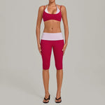 Women's Sleeveless Yoga Set High Waisted Hips-Lifting Capri Leggings Beautiful Back Slim-Fit Bra Suits Sports Gym Fitness Sets