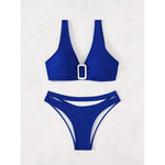 Sexy Royal Blue Bikini 2025 Woman Swimsuit Two Pieces Swimwear Female Thong Bikinis Set Swimming Bathing Suits Brazilian Biquini