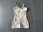Womens Two Way Wear Bodysuit Sleeveless Yoga Stretch One Piece Romper Sexy Fitness Side Pockets Sportwears Bodysuit