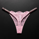 Lace Sexy Girls Women Panties Seamless Underwear Rhinestone G String Letter Transparent Thong For Female Low Rise Ladies Briefs