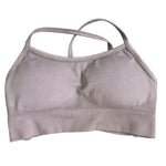 Backless Sports Bra Women Padded Yoga Bra Gym Top High Support Seamless Yoga Tank Top Fitness Crop Top Workout Running Underwear