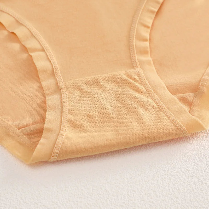 4Pcs/Set Women Cotton Briefs Seamless High Waist Breathable Underwear Female Stretch Comfortable Lingerie New solid color Panty