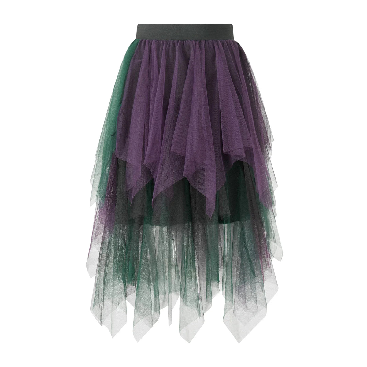 Women's Irregular Tulle Long Skirts Elastic High Waist Layered Mesh Tutu A-line Skirts Bohemian Korean Fashion Y2K Skirts