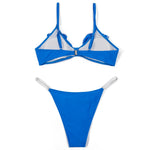 ZTVitality Ruffles Splicing Sexy Women Swimsuit 2025 New Arrival Padded Low Waist Summer Bikini Beach Swimwear Brazilian Biquini