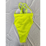 S - XXL 5 Colors V Neck Mesh Sheer Women Swimwear One Piece Swimsuit Female High Leg Cut Monokini Bather Bathing Suit Swim V6168
