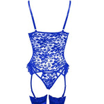 Erotic Set Lingerie Women's Underwear Sheer Lace Bralette Bra Brief Set Garters Thong Sleepwear Sexy Underwear Outfit