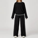 Women's Seamless Yoga Set Long-sleeved Top Pants Tracksuit Running Fitness Sports Set High Waist Slim-fitting Suit