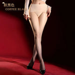 Dual-Color Aurora Pantyhose Gradient Sexy Gradient Shiny Seamless Deep Crotch Tights Black Stockings Transparent Mesh Charm 4YR1