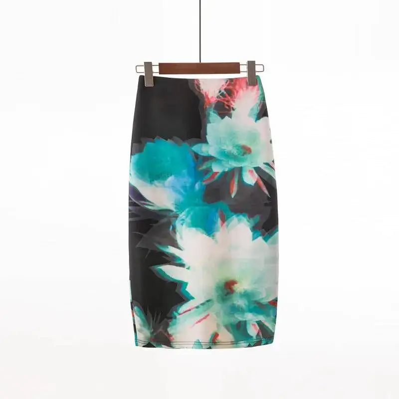 Spring Summer Women Y2K High Waist Midi Pencil Chiffon Skirts Slim Bodycon Vintage Hip Raise Korean Fashion Clothes UOV5