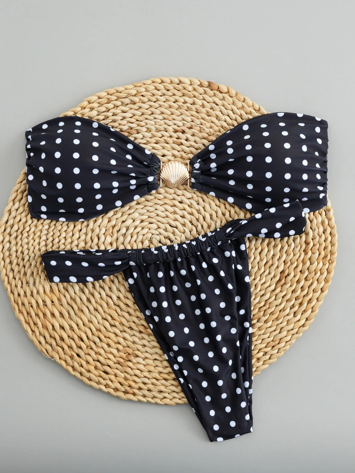 Sexy Polka Dot Bikini 2025 Women Swimsuit Two Pieces Swimwear Female Thong Bikinis Set Summer Bathing Suits Brazilian Biquini