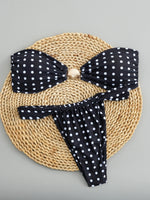 Sexy Polka Dot Bikini 2025 Women Swimsuit Two Pieces Swimwear Female Thong Bikinis Set Summer Bathing Suits Brazilian Biquini