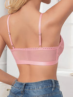 1pcs 2026 Lace for Women Bras Wire-Free 3/4 Cup Brassiere Fashion Style Pink Sexy Lingerie No Pad Breathable Female Underwear