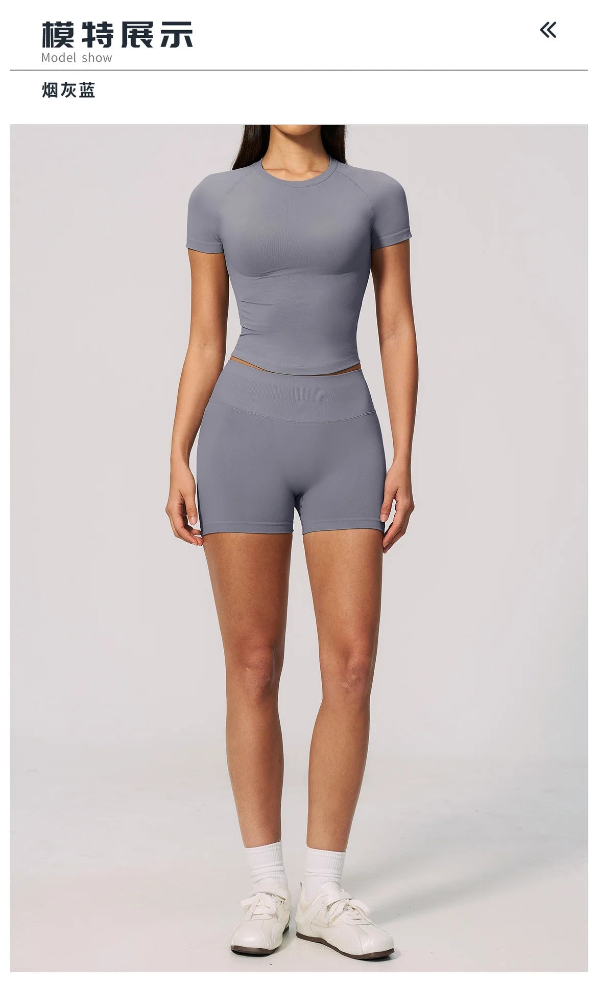 Seamless Yoga Sets Women Short Sleeve O Neck Slim Sports T Shirts Gym Outfits Abdominal Compression Shorts Running Fitness Suit