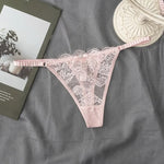 New Women's Sexy Lace Panties Adjustable Girls G-Strings .Fashionable Breathable Low WaistBriefs Shorts.with Rhinestones Thong