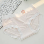 1 Pack 7A Antibacterial Mid-Rise Fit Panties Sexy Lingerie Breathable All-Day Comfortable Briefs Solid Color M-XL Intimates