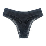 4Pcs/Set Women Cotton Panties Thongs Low Rise G-string Lace Underwear Female Underpants M-XL Sexy Lingerie Panties Intimates