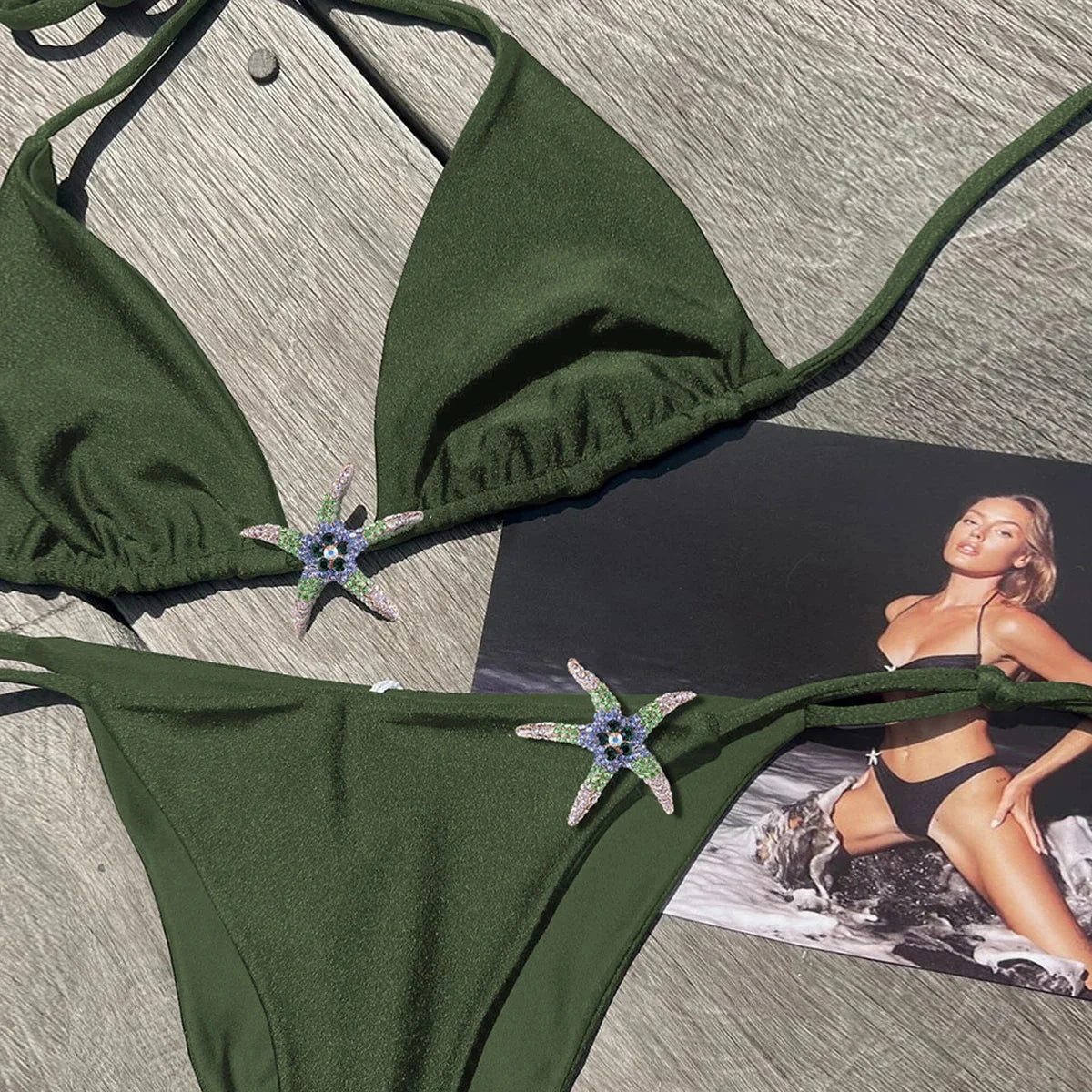 Sexy Bikini 2025 Swimsuit Women Swimwear Halter Bikinis Set Push Up Bathing Suit Solid Swimming Suit Biquini Female