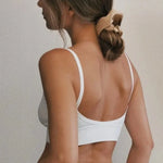 Women's Crop Top Ribbed Tube Top U-Back Comfort Bra Streetwear Camis Sexy Lingerie Seamless Underwear Sports Tank Bralette M-XL