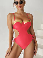 2024 Sexy Black One Piece Swimsuit Cut Out Bandage Trikini Swim Bathing Suit Monokini Push Up Brazilian Swimwear Women Bodysuit