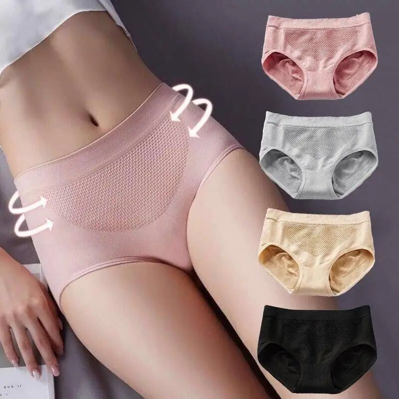 Plus Size Women Tummy Control Briefs Sexy Lingerie High Waist Underwear Female Soft Crotch Flexible Panties Comfort Intimates