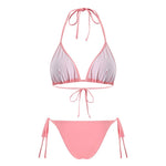 S - XL Striped Long Sleeve Cover Up Bikini Female Swimsuit Women Swimwear Bather Bathing Suit Swim Three-pieces Bikini set K8128