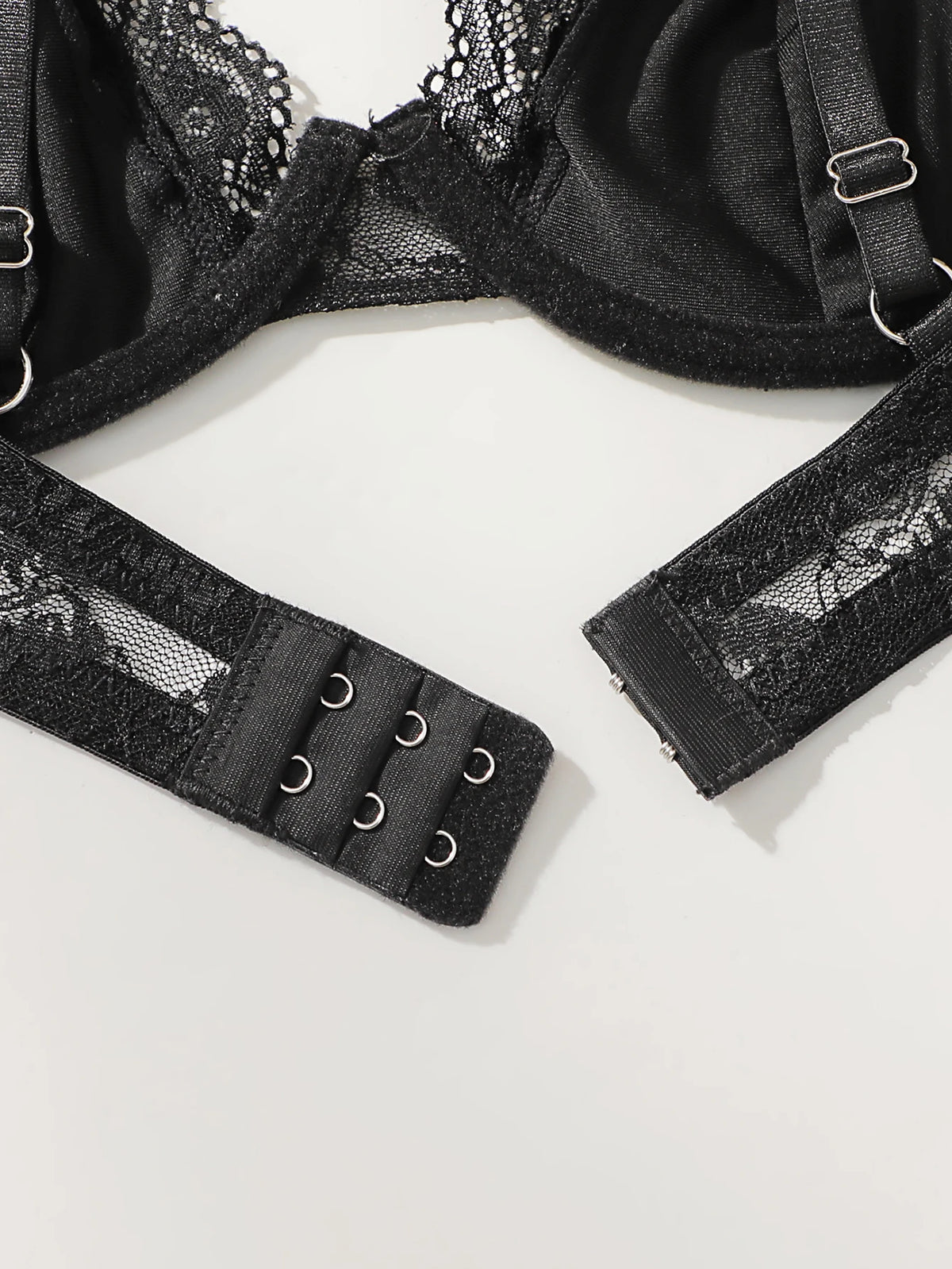Beautiful fashionable colored strip steel support underwear thin lace semi transparent women's underwear sexy Lingerie HR2635