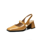 NASBAVI New Summer Leisure Green Women Sandals Comfortable Rubber Sole Fashionable Square Head Shape