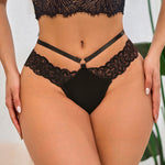 Sexy Double-strap Lace Thong Panties T-Back Women Underwear Low Rise Elegant G-String Breathable Lady Briefs Elegant Lingerie