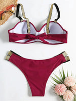 Underwired Push Up Bikini Women Swimsuit Female Swimwear Two-pieces Bikini set With Bra Cup Bather Bathing Suit Swim Beachwear