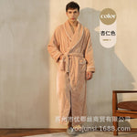 2026 Autumn Winter New Thick Coral Fleece Couple Bathrobe, Long Flannel Robe for Men Women Warm Home Pajamas Loungewear