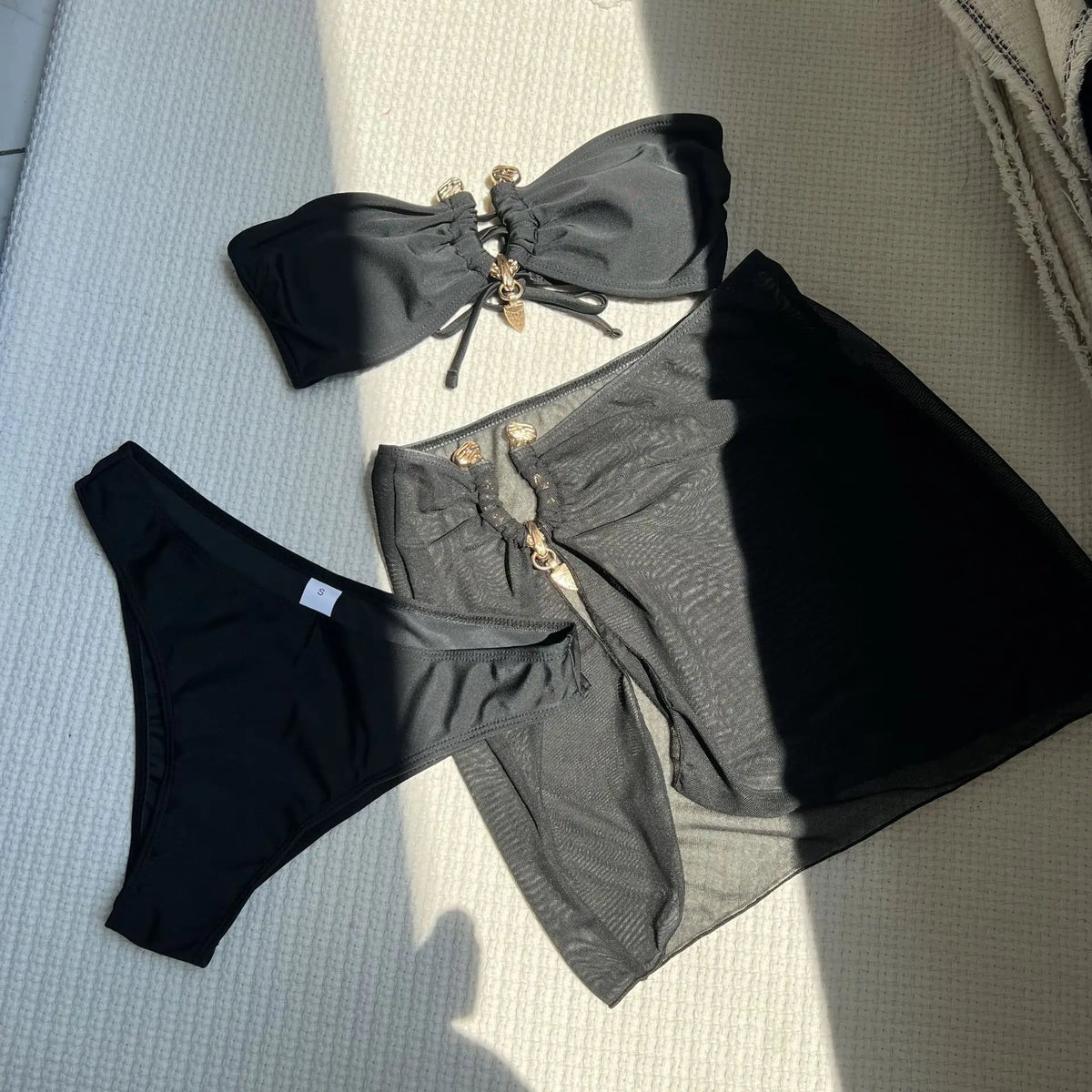 DEKA U Bandeau Bikinis Set Mujer Strapless Swimwear Sexy Women 3 Piece Swimsuit Bathing Suit Biquinis Brazilian Bikini