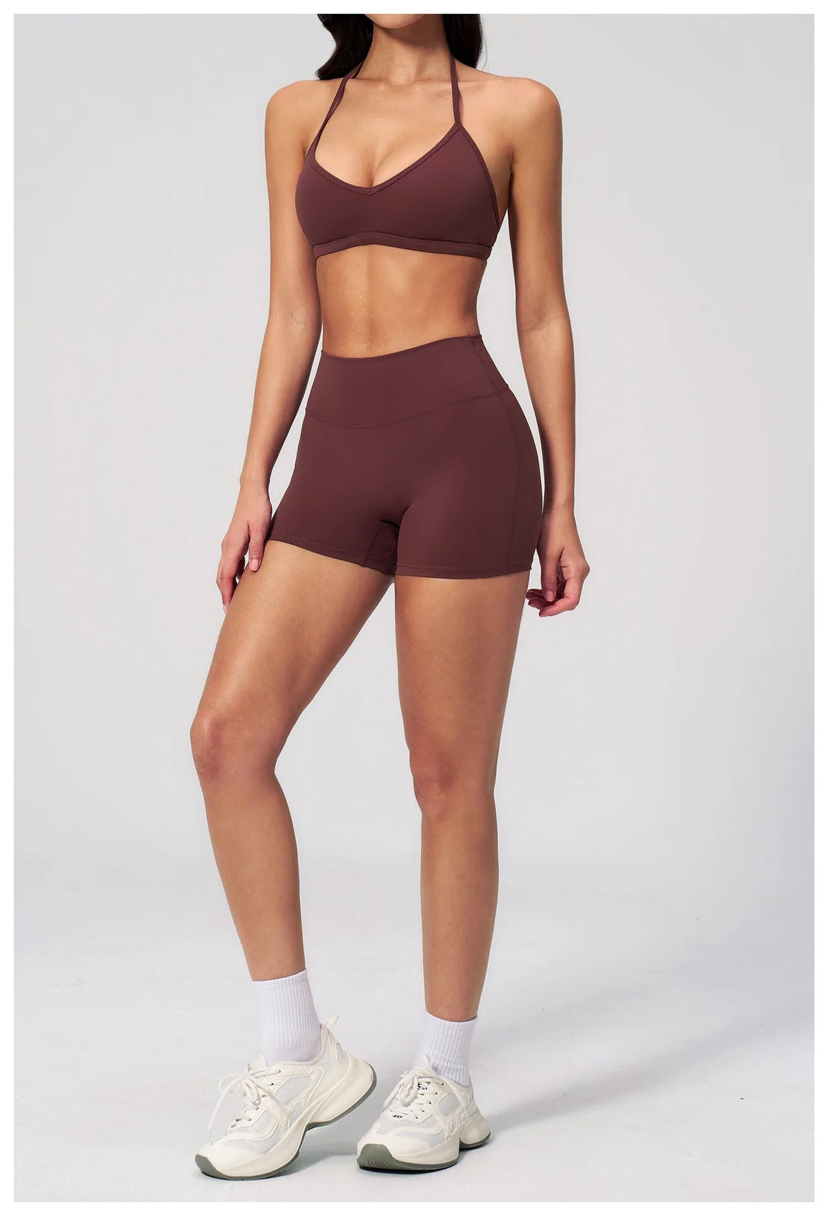 New Tight Yoga Set Women Breathable Quick Drying Sports Bra High Waist Shorts Fitness Suit Outwear Leisure Workout Gym Tracksuit