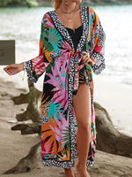 13 Colors Printed With Belt Crochet Knitted Tunic Beach Dress Beach Wear Beachwear Beach Cover Up Cover-upsFemale Women V7201