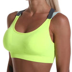 Women's Cross Back Sports Bra, Seamless Wireless Workout Top with Removable Pads for Yoga Running Gym