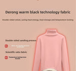 Women Thermal Underwear Winter Thickened and Flannel Bottom Shirt Solid Long Sleeve Basic T-Shirt Heating Fiber Pullovers