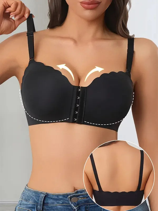 1pcs 2026 Fashion Front Closure Seamless Women's Bras Comforable Sexy Lingerie No Steel Ring Bras For Women Push Up Lady Bra
