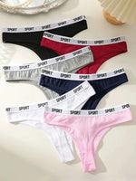 6Pcs/Set Women Thongs Cotton Panties Plus Zise Underwear Sexy G-String Low Waist Briefs Underpants Comfortable Lingerie S-XL
