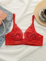 Women's sexy bright diamond bra with steel rims gathered push ups breathable shoulder straps adjustable bra MR2982