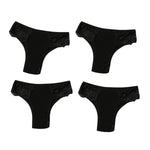 4Pcs/Set Women Cotton Low-Rise Briefs Lace Trims Brazilian Panties Sexy Lingerie Stretchy Underwear Female Underpants S-L