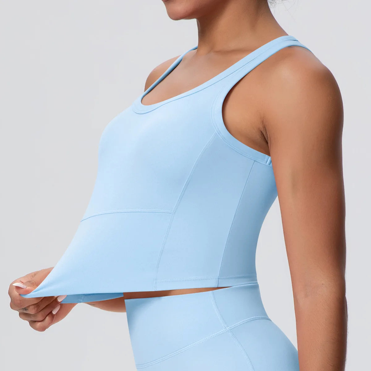 Sports Bra Women's Yoga Bra Fixed Chest Pad Gym Vest Shock-proof Workout Tops Yoga Clothes U-shaped Back Workout Fitness Running