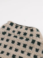 Women’s Fuzzy Checkered Vest Sleeveless Stand Collar Zip Up Vest Jacket Loose Spring Fall Warm Outwear
