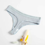 1PC Cotton Panties Sexy Low Waist Thongs Women G-string Female Underpants Solid Color Comfortable Girls Lingerie M-XXL