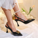 Women's Sandals Fashion Metal Trim Women's Summer NewDress Women's Heels Shoe