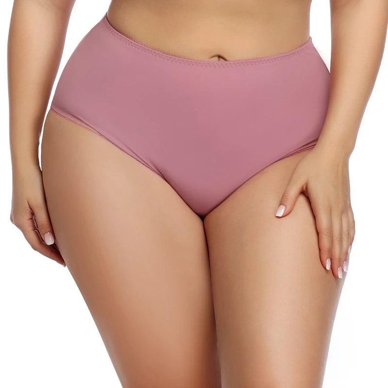 BEAUWEAR Big Size Panties for Woman Plus Size Underwear Plain Thin Underpants 0XL 1XL 2XL 3XL 4XL 5XL-2025#P